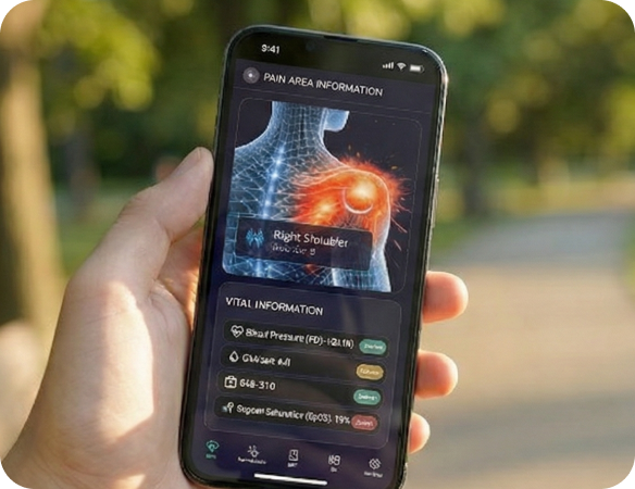 3D Pain Mapping Illustration